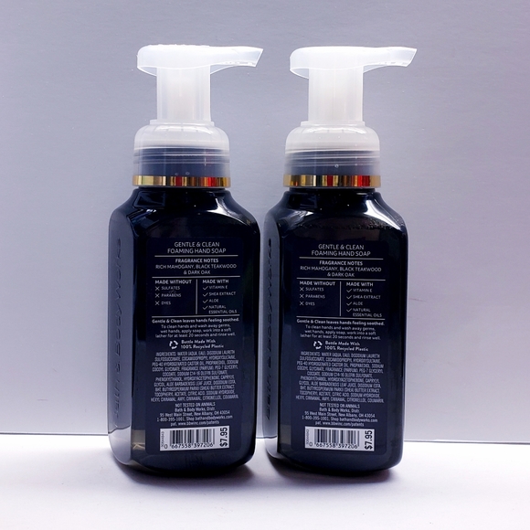 Bath & Body Works MAHOGANY TEAKWOOD Gentle & Clean Foaming Hand Soap (2 pack) - Picture 3 of 3